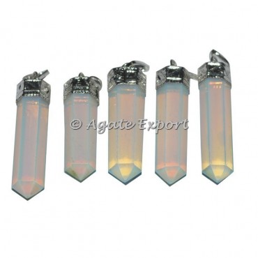 Opalite Cap Pencil Pendants