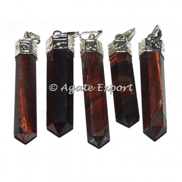 Red Tiger Eye Cap Pencil Pendants