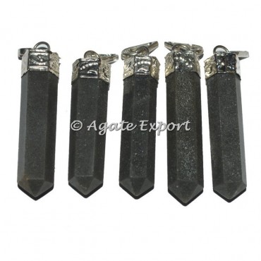 Grey Aventurine Cap Pencil Pendants