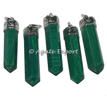 Synthetic Malachite Cap Pencil Pendants