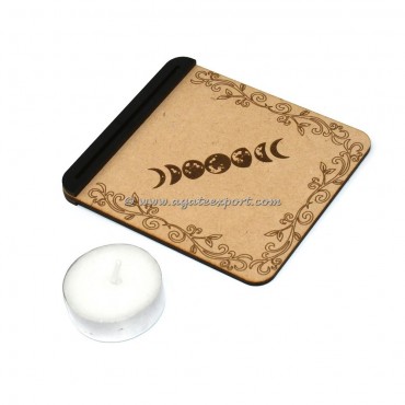 Moon Phase Wooden Tarot Card Holder