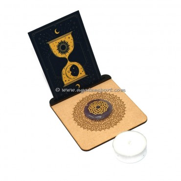 Amethyst With Chakra Card Tarot Card Holder