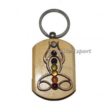 Chakra Wooden Keying With Wood Buddha