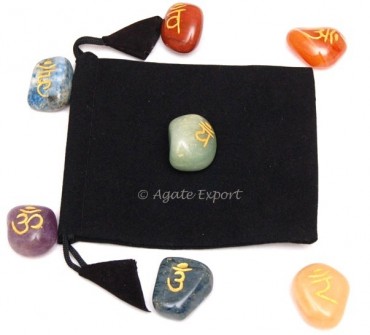 Chakra Engraved Sanskrit Tumbled Set