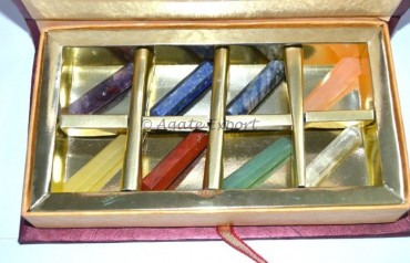 Chakra Double Terminated Set With Gift Box