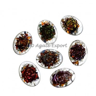 Chakra Symbol Orgone Chakra Chips Oval Set