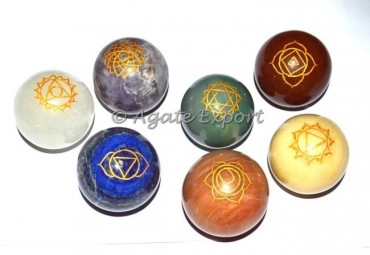 Engraved Chakra Spheres Set