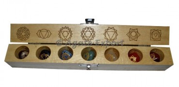 Chakra Engraved Tumbled Box Set