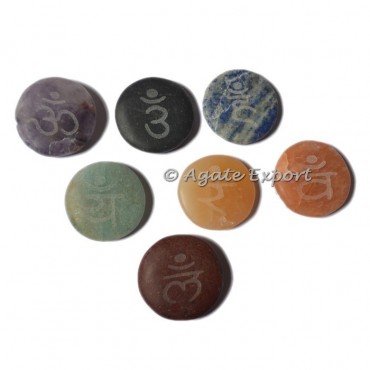 Natural Carved Chakra Sanskrit Set
