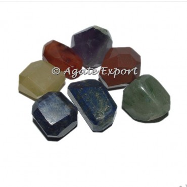Faceted Tumbled Stone Chakra Set