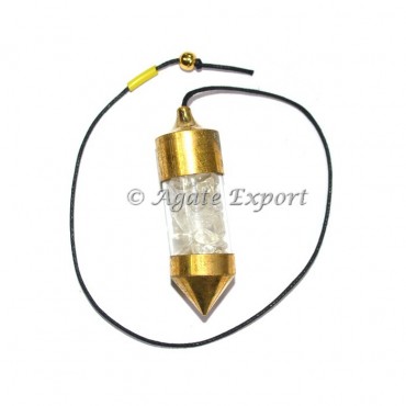Crystal Quartz Seeker Chamber Pendulum