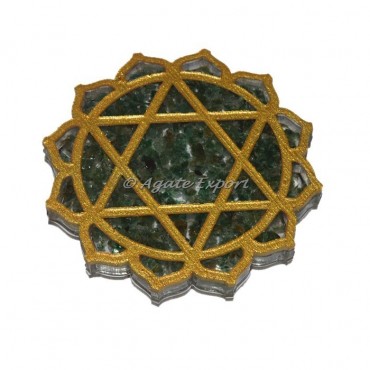 Green Averturine Heart Chakra Coaster