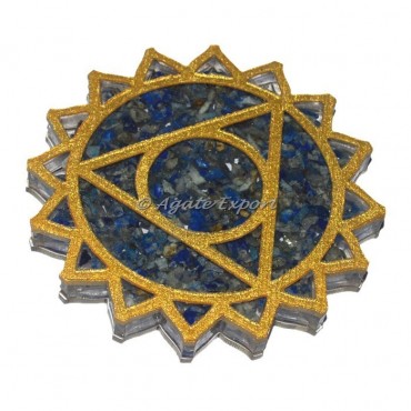 Throat Chakra Lapis Lazuli Orgone Coaster