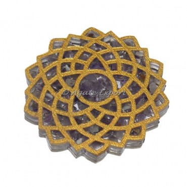 Crown Chakra Amethyst Orgone Coaster