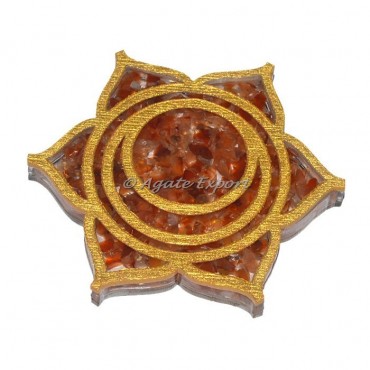 Sacral Chakra Peach Aventurine Orgone Coaster