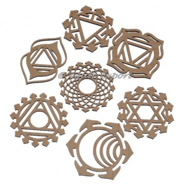 7 Chakra Wooden Coaster