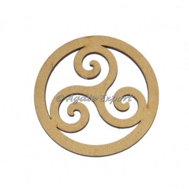 Round Celtic Wooden Coaster