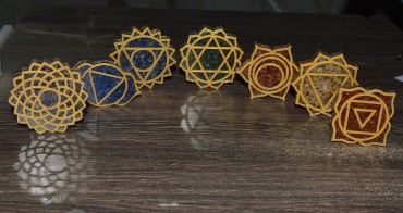 Seven Chakra Orgone Coaster Set