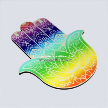 Hamsa Chakra Wooden Coaster