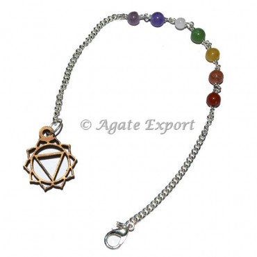 Seven Chakra Solar Symbols Pendulum Chain