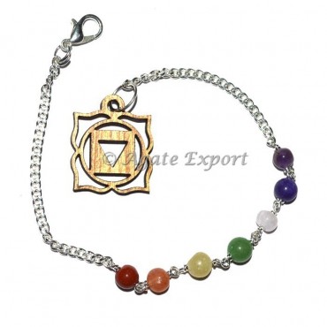 Seven Chakra Root Symbol Pendulum Chain