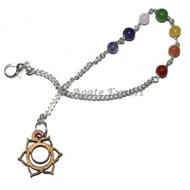 Splenic Seven Chakra Symbol Pendulum Chain