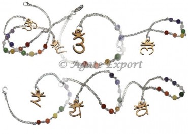 Seven Chakra Sanskrit Symbols Pendulum Chain Set