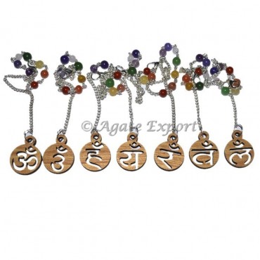 Seven Chakra Symbols Chakra Stone Pendulum Chain S