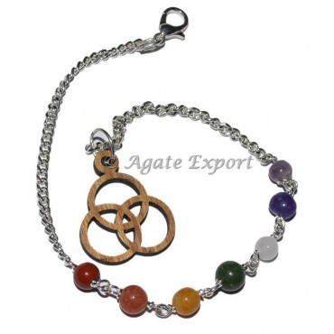 Celtic 7 Chakra Stone Pendulum Chain