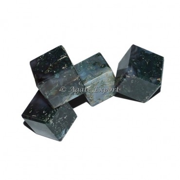 Moss Agate Cubes