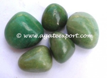 Green Color Dyed Tumble Stones.