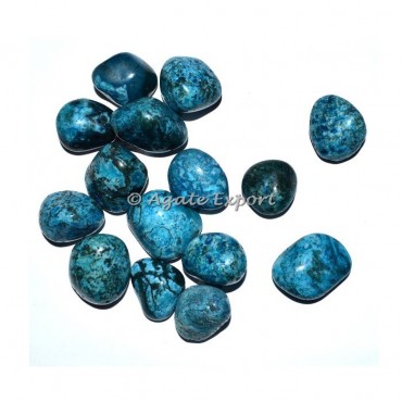 Tree Agate Dyed Turquoise Tumbled Stones