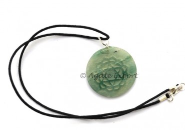 Engraved Green eye Reiki Pendant