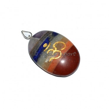 Om Chakra Oval Pendants