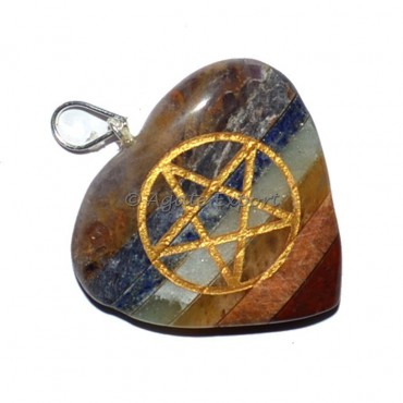 Pentagram Heart Chakra Pendants