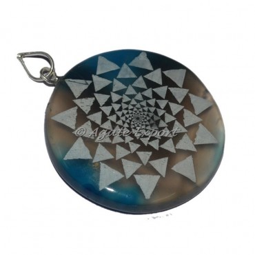 Triangle Design Disc Pendants