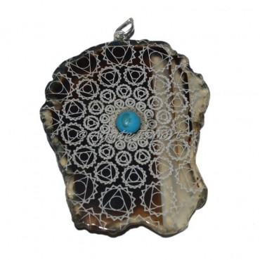 Throat Chakra Slice Pendants