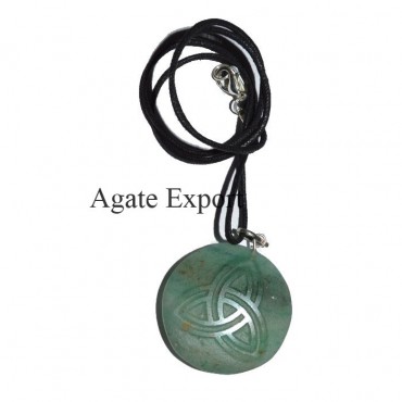 Green Aventurine celtic pendants