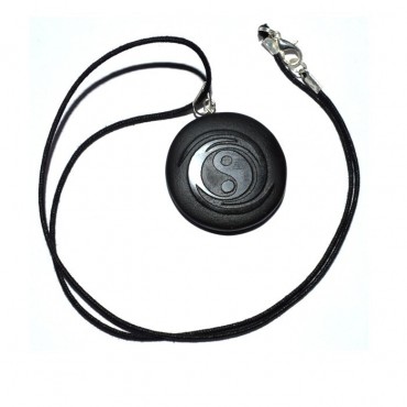 Black Agate Ying Yang Pendants