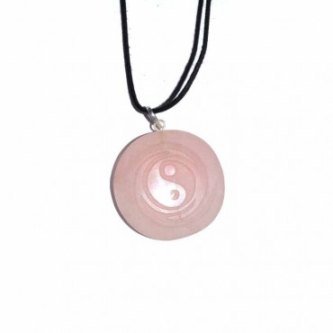 Rose Quartz Ying Yang Pendants