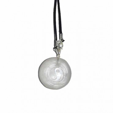 Crystal Quartz Ying Yang Pendants