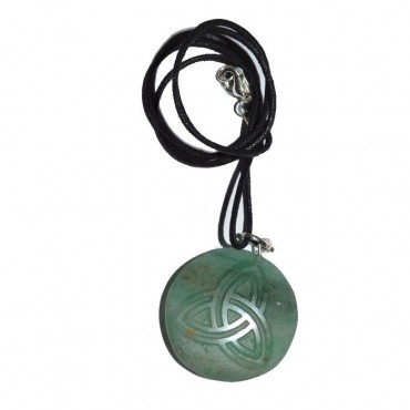 Green Aventurine Celtic Carved Pendants