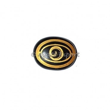 Black Agate Engraved Pendants