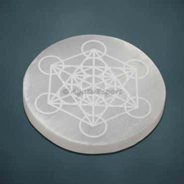 Metatron Cube Selenite Charging Plate