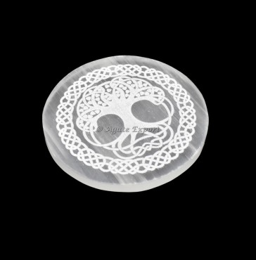 Tree Of life Selenite Charging Plate