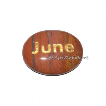 Red Jasper June Engraved Stones
