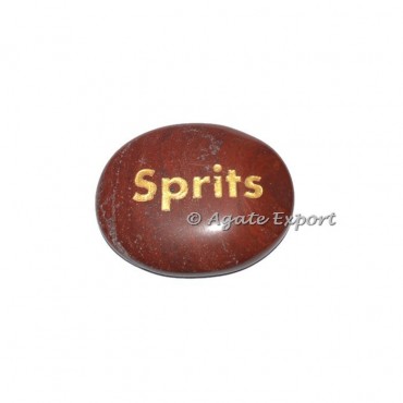 Red Jasper Sprits Engraved Stones