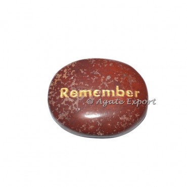 Red Jasper Remember Engraved Stones
