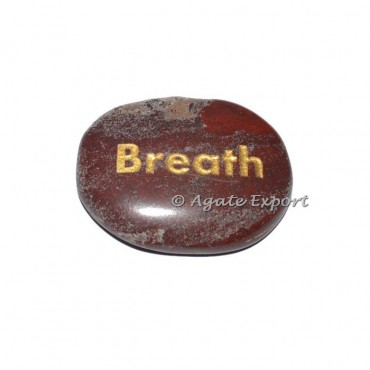 Red Jasper Breath Engraved Stones