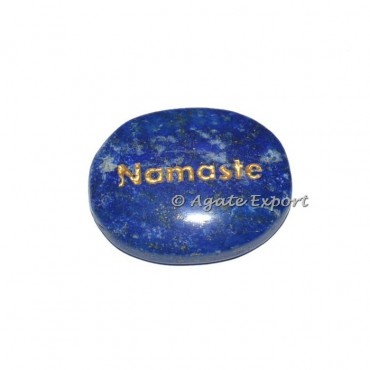 Lapis Lazuli Namaste  Engraved Stones